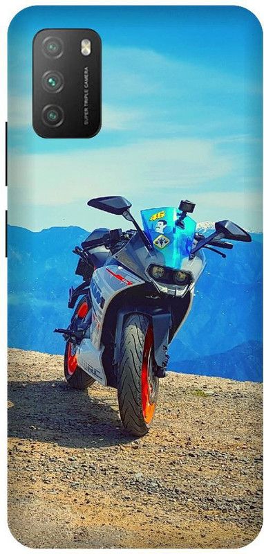 UMPRINT Back Cover for Poco M3/MZB087AIN KTM, Ktm Bike Printed Back Cover  (Multicolor, Hard Case, Pack of: 1)