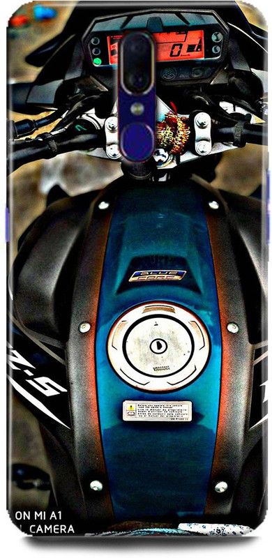 FIKORA Back Cover for OPPO A9/CPH1938 YAMAHA FZS BIKE PRINTED  (Multicolor, Hard Case, Pack of: 1)