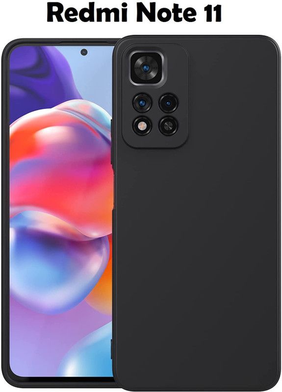 Casehub Back Cover for Redmi Note 11  (Black, Camera Bump Protector, Silicon, Pack of: 1)