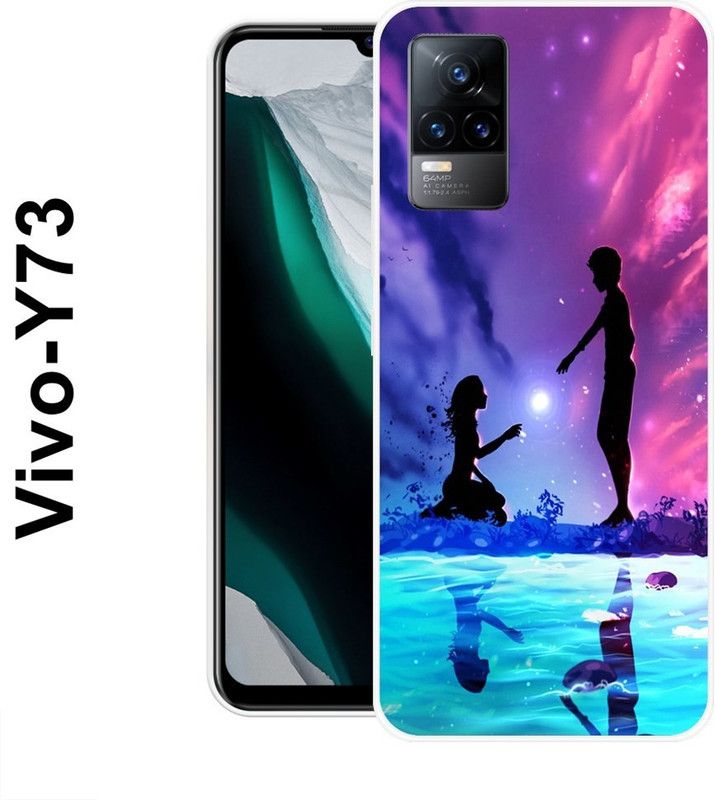 SHIVKUDI Back Cover for Vivo Y73  (Multicolor, Grip Case, Silicon)