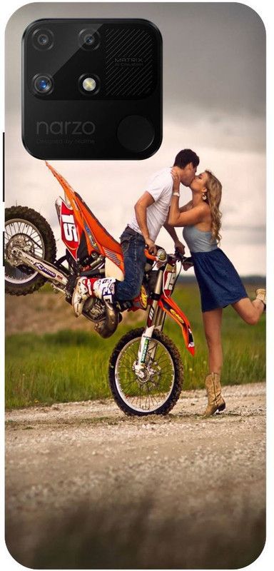 Bluvver Back Cover for Realme Narzo 50A, RMX3430, Printed Love Couple Mobile Back Cover  (Multicolor, Hard Case, Pack of: 1)