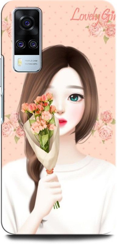 GRAFIQE Back Cover for Vivo Y31 V2036 MODERN, GIRL, FLOWER, NATURE, CUTE, LOVELY  (Multicolor, Shock Proof)