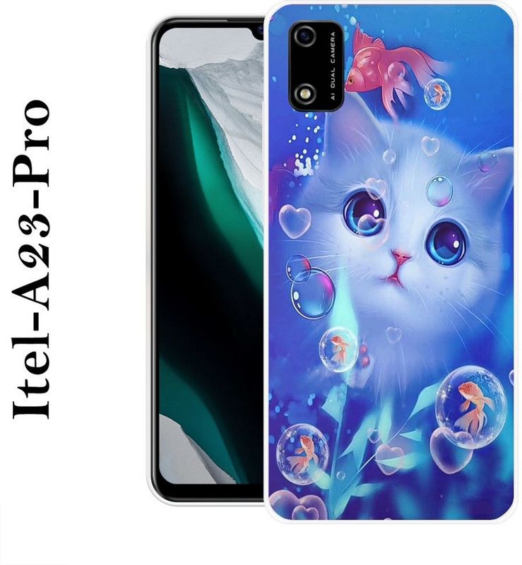 Sswastik Back Cover for Itel A23 Pro  (Blue, Grip Case, Silicon)