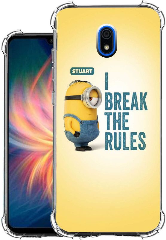 Snazzy Back Cover for Redmi 8A  (Yellow, Shock Proof, Silicon, Pack of: 1)
