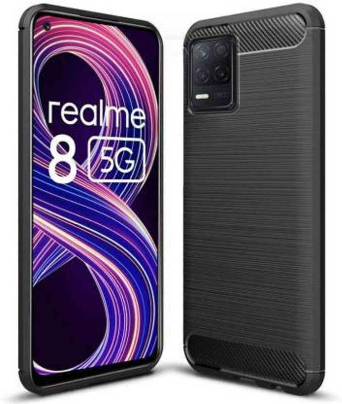 RVTCC Back Cover for Realme 8 5G  (Black, Pack of: 1)
