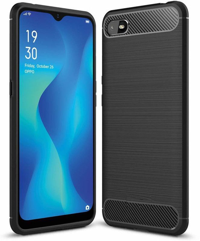 Bodoma Back Cover for Oppo A1k  (Black, Shock Proof, Silicon, Pack of: 1)