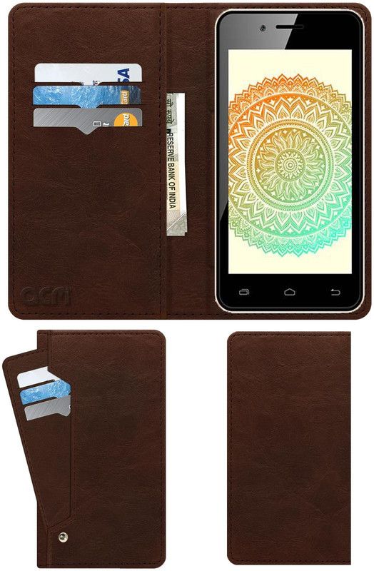ACM Flip Cover for Karbonn A40 Indian  (Brown, Cases with Holder, Pack of: 1)