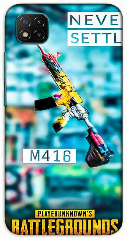 iprinto Back Cover for Poco C3 Pubg Mobile Back Cover  (Blue, Hard Case, Pack of: 1)