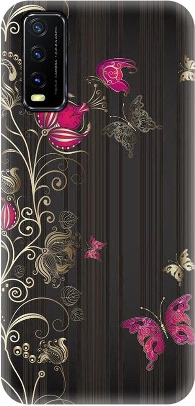 Smutty Back Cover for Vivo Y20, Vivo Y20i. Vivo Y20s, V2029, V2027, V2032 - Flower Print  (Multicolor, Hard Case, Pack of: 1)