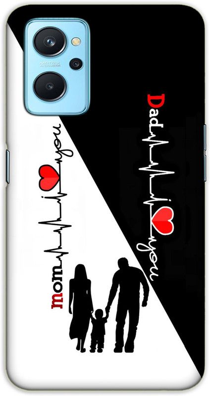 iprinto Back Cover for Realme 9i, Oppo K10 Mom Dad Love Mom & Dad Love Back Cover  (White, Shock Proof)