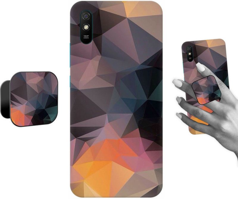 COBIERTAS Back Cover for Redmi 9i SPORT  (Multicolor, Cases with Holder, Pack of: 2)