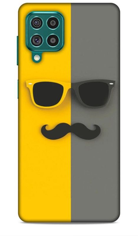 Samsidhi Back Cover for Samsung Galaxy F62  (Grey, Yellow, Waterproof)