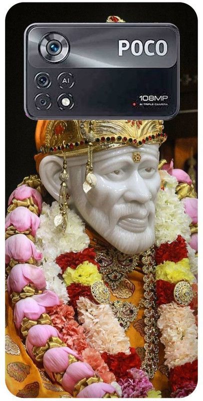 play fast Back Cover for POCO X4 Pro 5G, SHIRDI, KE, SAI, BABA, SAI, SAINATH  (Gold, Hard Case, Pack of: 1)