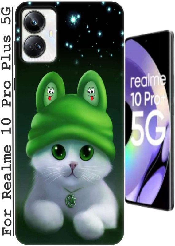 Rockerspot Back Cover for Realme 10 Pro Plus 5G 2844  (Black, Anti-radiation, Silicon, Pack of: 1)