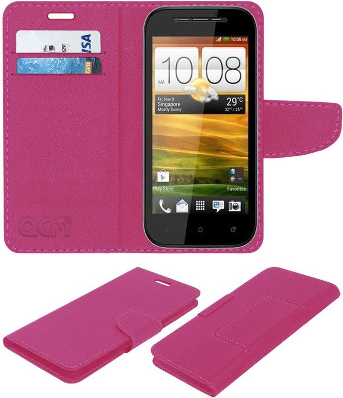ACM Flip Cover for Karbonn Titanium A11+ Plus  (Pink, Cases with Holder, Pack of: 1)