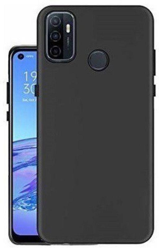 VDAT Back Cover for OPPO A53  (Black, Shock Proof, Pack of: 1)