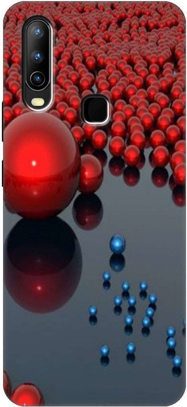 Mizlox Back Cover for Vivo Y17  (Black, Red, Grip Case, Silicon)