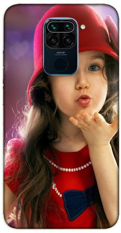 iprinto Back Cover for Mi Redmi Note 9 cute girl Back Cover  (Pink, Hard Case, Pack of: 1)
