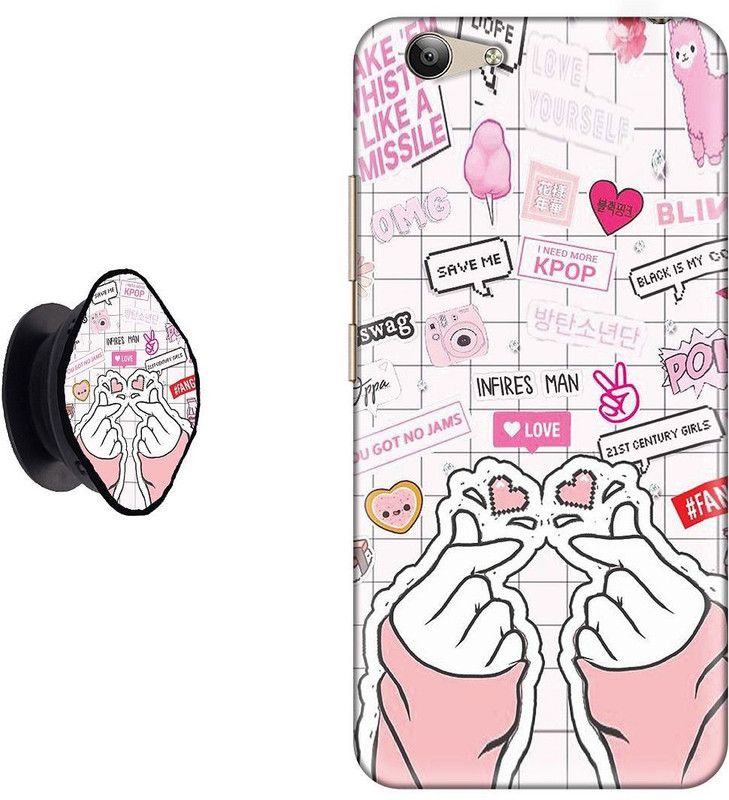 My Swag Back Cover for VIVO Y71  (Pink, White, Cases with Holder, Pack of: 2)