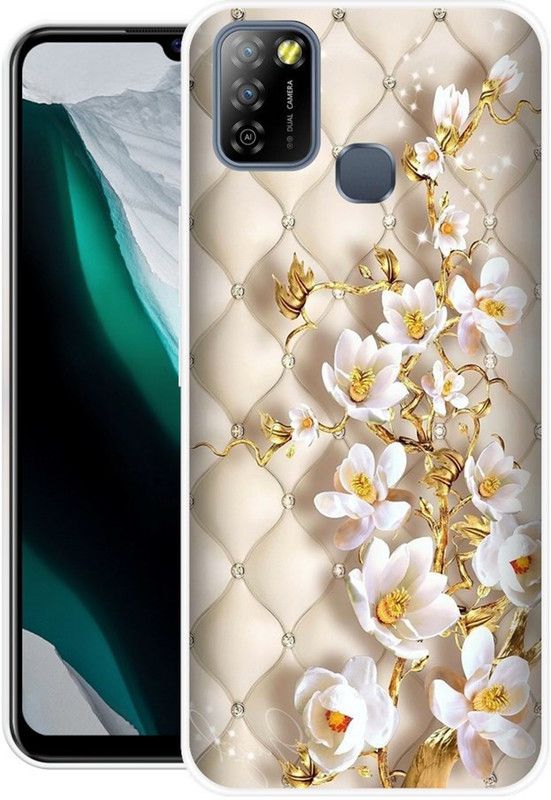 KUDI Back Cover for Infinix Smart 5A  (Beige, White, Grip Case, Silicon)