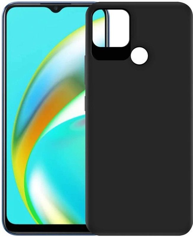 Sarju Back Cover for Realme C12 (2020)  (Black, Pack of: 1)