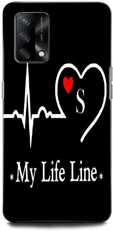 ORBIQE Back Cover for OPPO F19 CPH2219 S, S LETTER, S ALPHABET, MY LIFE LINE S  (Multicolor, Hard Case, Pack of: 1)