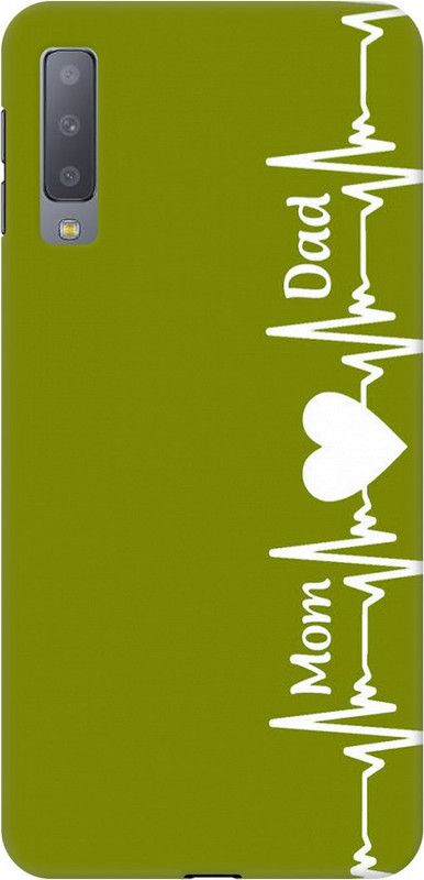 COBIERTAS Back Cover for Samsung Galaxy A7 2018 Edition  (Green, White, Hard Case, Pack of: 1)