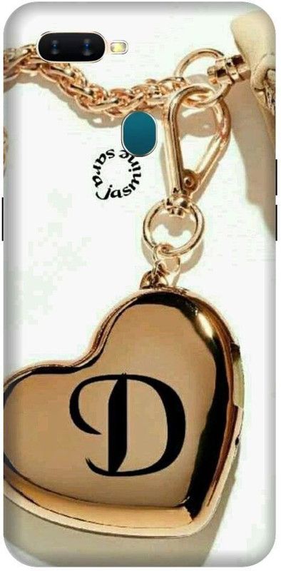 3D U PRINT Back Cover for OPPO A7 ,CPH1901 , D letter,D name D word  (White, Waterproof, Pack of: 1)