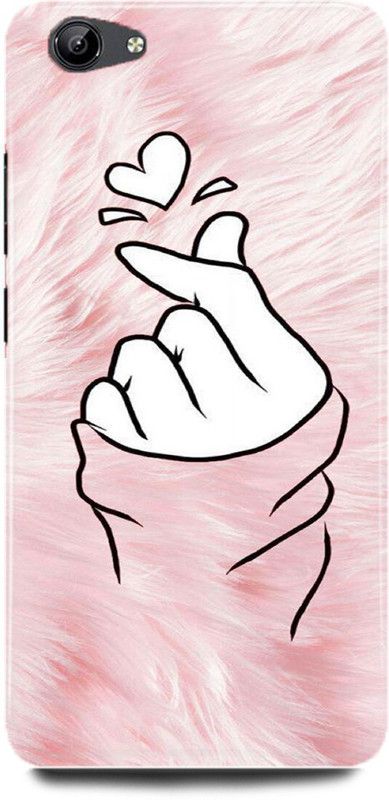 DIKRO Back Cover for vivo Y66, 1609, GIRL, HEART, PINK, HAND, TE AMO EN COREANO  (Multicolor, Hard Case, Pack of: 1)