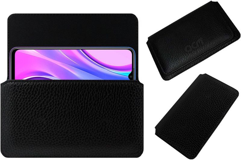 ACM Pouch for Xiaomi Redmi 9  (Black, Cases with Holder, Pack of: 1)