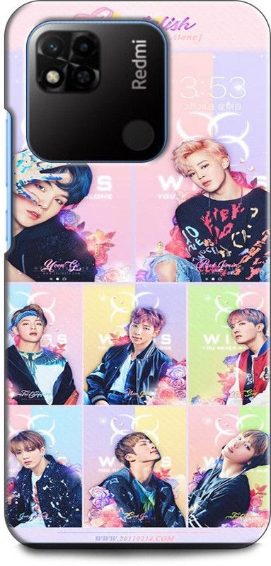 WallCraft Back Cover for REDMI 10A HEARTBEAT, BTS, BANGTAN, BEAT, HEART, KPOP, WORLD  (Multicolor, Dual Protection, Pack of: 1)