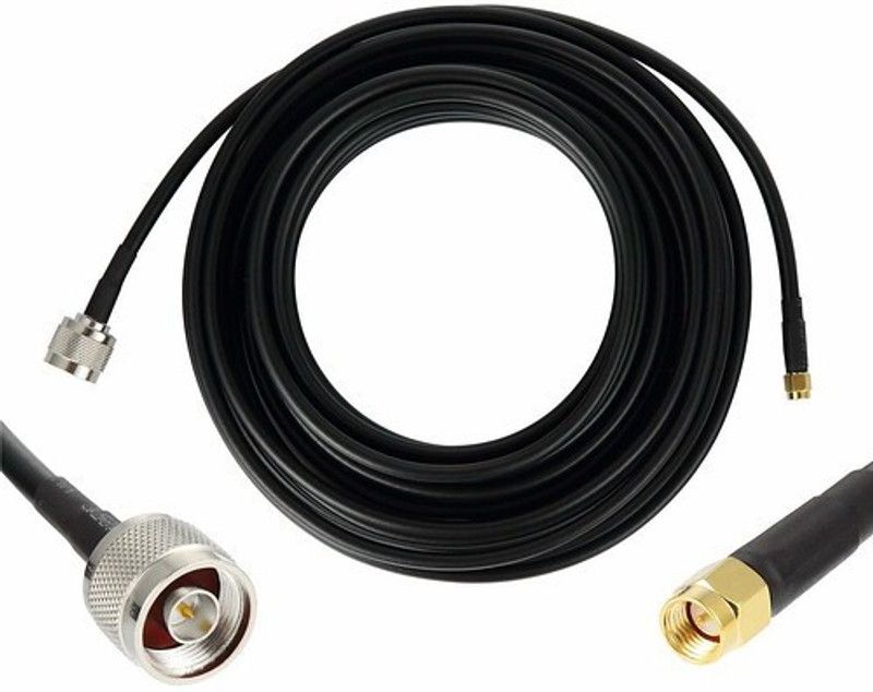 Netboon Digital Coax Audio Cable 12 m Cable LMR 400  (Compatible with 4G LTE GSM Landline, radio, repeater and so on., Black)