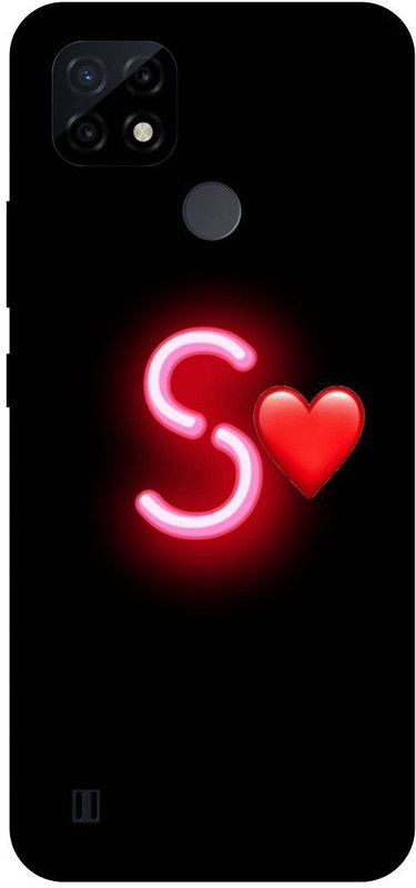 THESTONEWELL Back Cover for Rralme C21 s letter s alphabet s word s name cases cover  (Multicolor, Shock Proof, Pack of: 1)