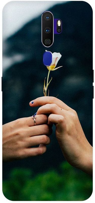 THESTONEWELL Back Cover for OPPO A5( 2020) indian couple flower I love  (Multicolor, Waterproof)
