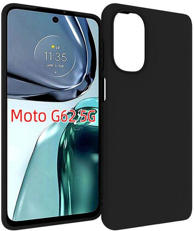 Empire Accessories Back Cover for Moto G62 Edge to Edge soft flexible candy case  (Black, Shock Proof, Silicon, Pack of: 1)