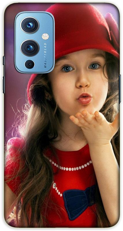 iprinto Back Cover for OnePlus 9 cute girl Back Cover  (Pink, Hard Case, Pack of: 1)
