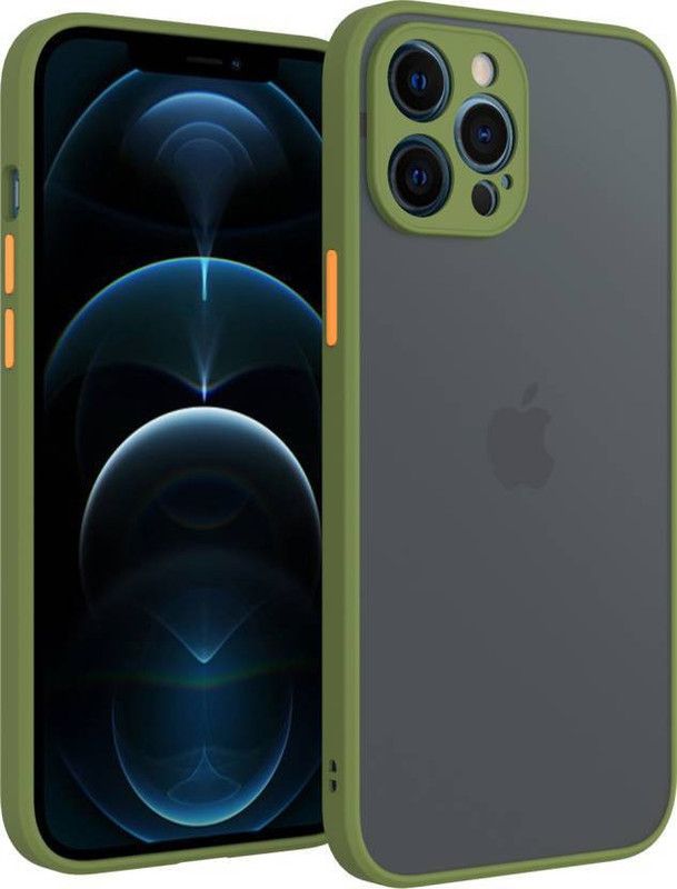 FIVE-O Back Cover for Apple iPhone 12 Pro Max  (Grey, Camera Bump Protector, Pack of: 1)