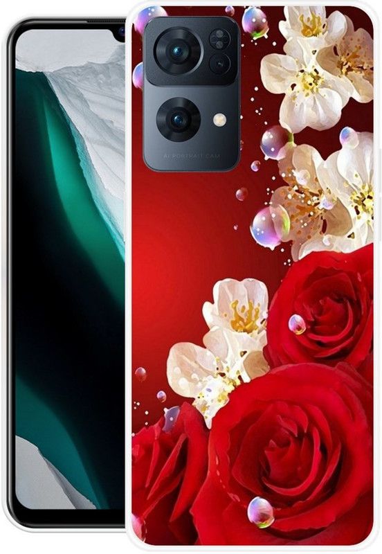 RJ14 (Online) Back Cover for OPPO Reno7 Pro 5G  (Red, Grip Case, Silicon)