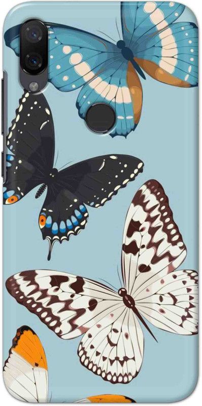 NDCOM Back Cover for Xiaomi Mi Play Butterflys Printed  (Multicolor, Hard Case, Pack of: 1)