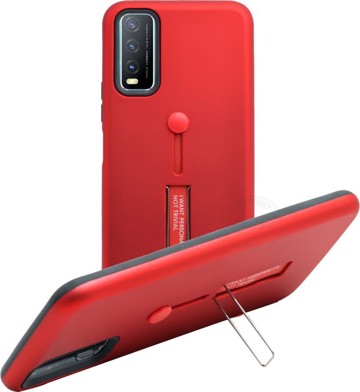 VAKIBO Back Cover for Vivo Y20i, Vivo Y20  (Red, Dual Protection, Pack of: 1)