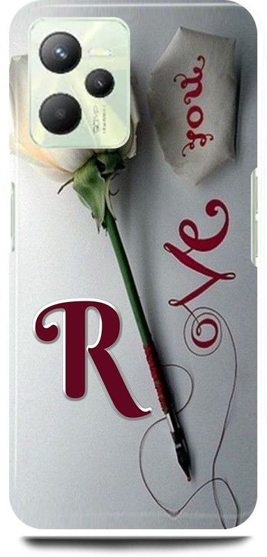 play fast Back Cover for Realme C35, RMX3511 R, NAME, LETTER, ALPHABET, LOVE  (Silver, Hard Case, Pack of: 1)