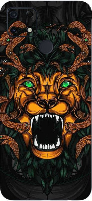 BUGGU Realme Narzo 30A Mobile Skin  (Ultra Super Lion King Skin With High Matte Finish., Mobile Skin (Back+Side+Camera))