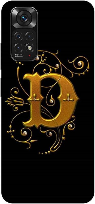 THE NARAYANA COLLECTIONS Back Cover for REDMI NOTE 11-D,NAME,LATTER,ALPHABET,GOLDEN  (Multicolor, Hard Case, Pack of: 1)