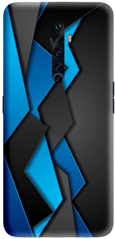LEEMARA Back Cover for Oppo Reno 2F, CPH1989, Abstract, Black And Blue, Pattern, PRINTED BACK COVER  (Multicolor, Hard Case, Pack of: 1)