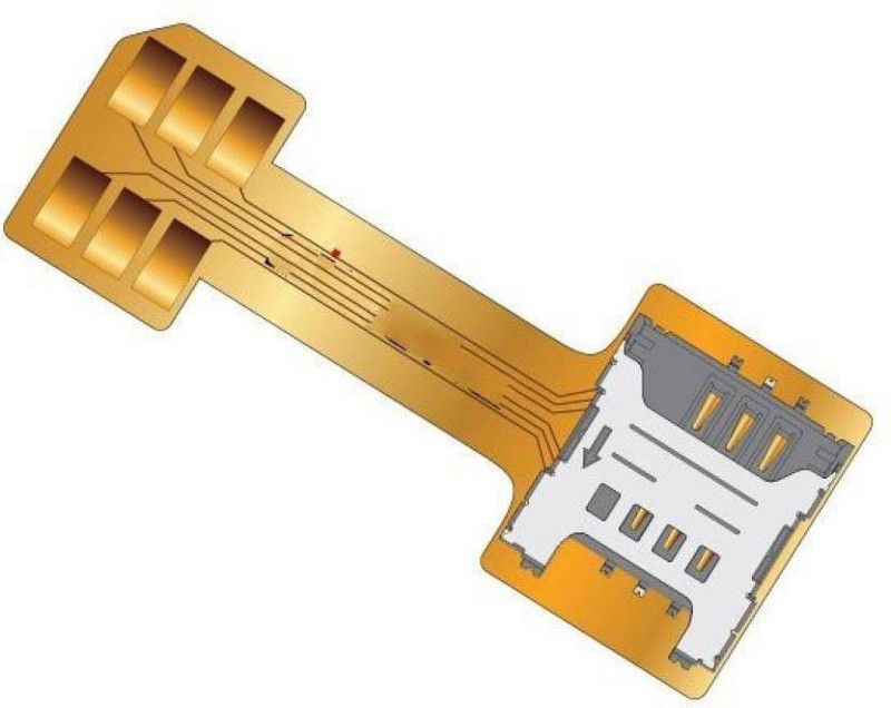 Me Pack Of 1Hybrid SIM Slot Adapter, Avails You To Run 2 SIM And Micro SD Card, All At A Time Sim Adapter  (Plastic, Metal)
