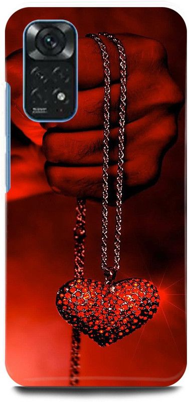 play fast Back Cover for Redmi Note 11S HEART, IN, HAND, RED, HEART  (Red, Hard Case, Pack of: 1)