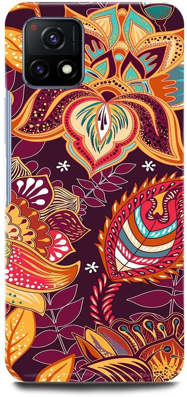 play fast Back Cover for Vivo Y72 5G, V2060 MANDALA, ART, ABSTRACT, ART, RANGOLI, PATTERN  (Purple, Hard Case, Pack of: 1)