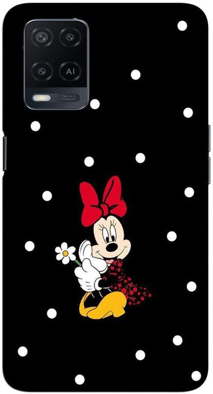 CROKIAN Back Cover for Oppo A54 Mickey Mouse Back Cover  (Black, Hard Case, Pack of: 1)