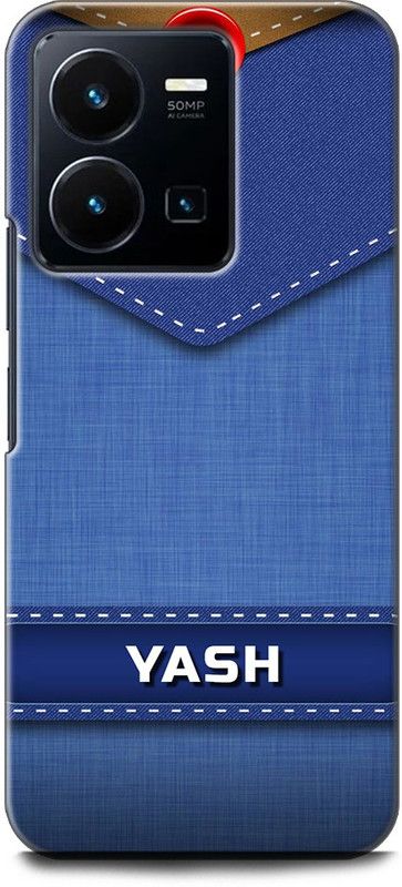 WallCraft Back Cover for Vivo Y35, V2205 YASH NAME, Y LETTER, BLUE, JEANS, ALPHABET, DESIGN  (Multicolor, Dual Protection, Pack of: 1)