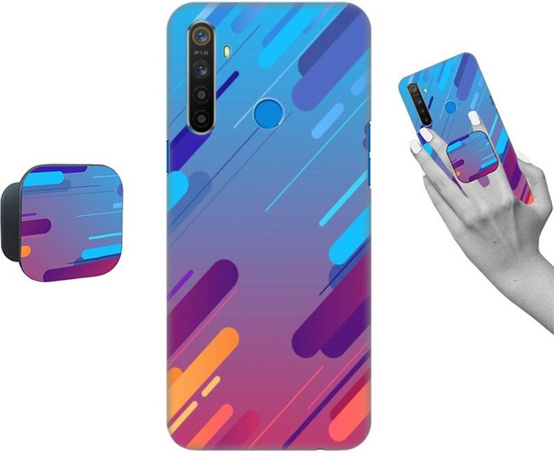 COBIERTAS Back Cover for Realme 5s  (Multicolor, Cases with Holder, Pack of: 1)